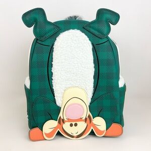Disney Loungefly Upside Down Flannel Tigger Winnie The Pooh Bag/Backpack  NWT